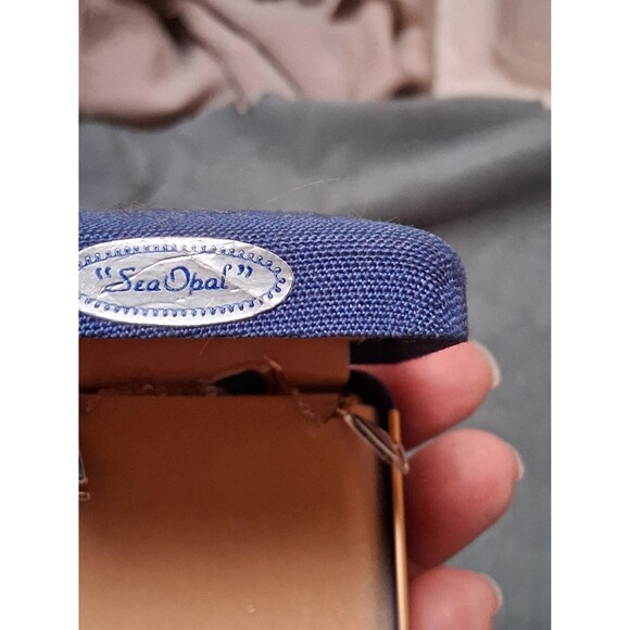 Vintage Sea Opal Sailboat Set Necklace Earrings Anzac Boxed - Picture 6 of 8